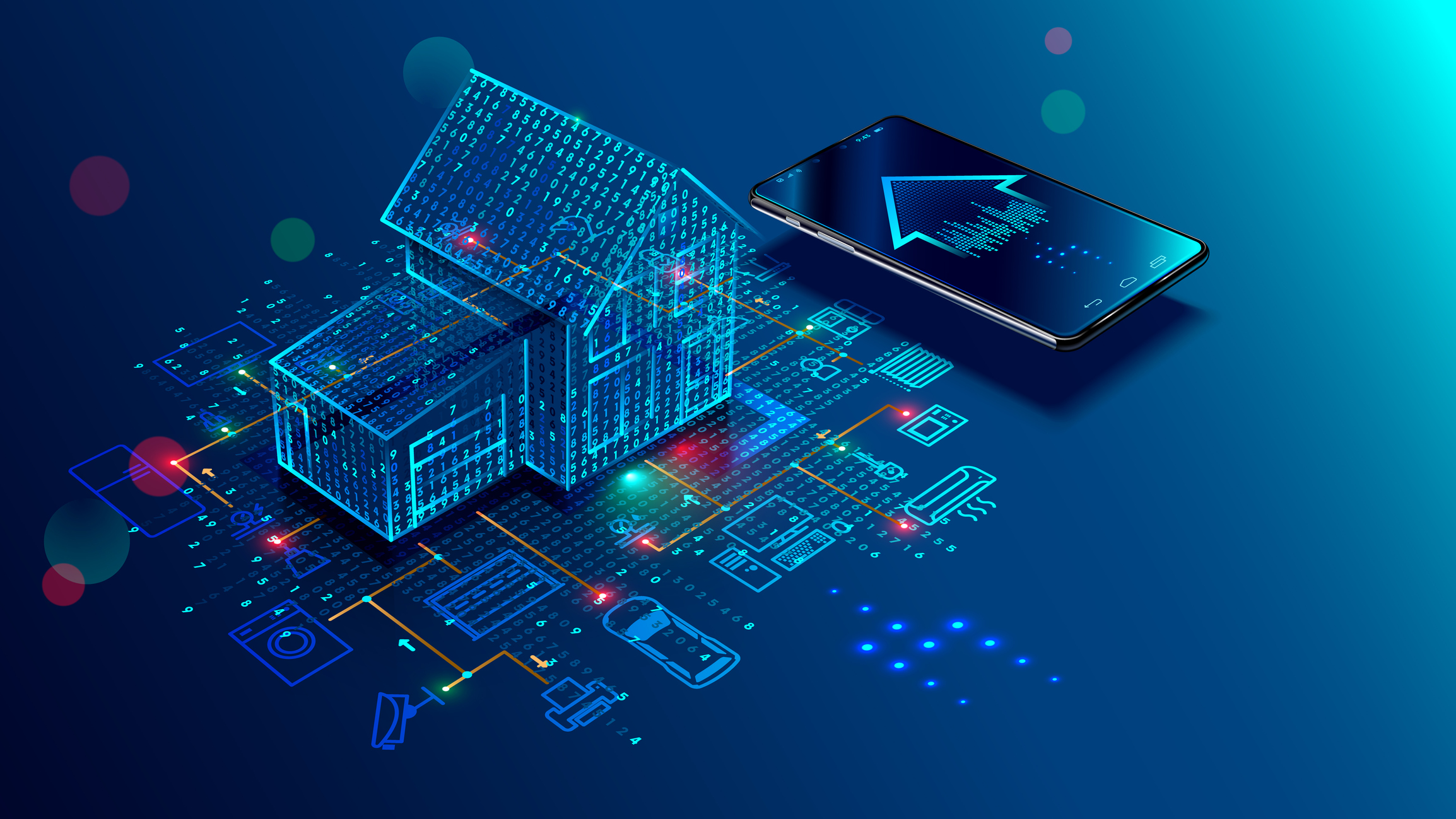 IOT concept. Smart home. Internet of things